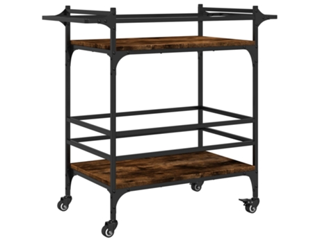 Carrito de cocina madera ingeniería roble ahumado VIDAXL (82x40x78,5 cm)