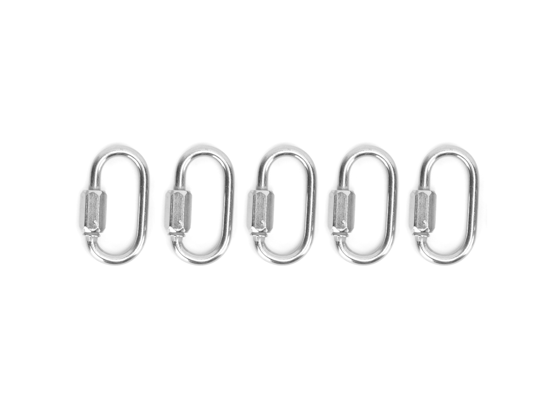 Mosquetones De Acero Inoxidable Con Cierre Rápido En Forma De D Para Montañismo De Alta Resistencia (3,5 Mm)