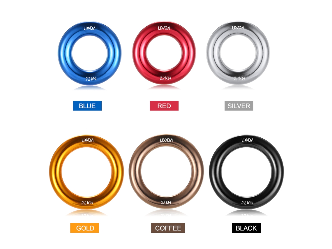 Yncm-anillo De Rappel Lixada De Acero Inoxidable 22kn Para Exteriores, Anillo De Escalada Para Escalada En Roca, Montaña, Hamaca, Equipo De Emergencia