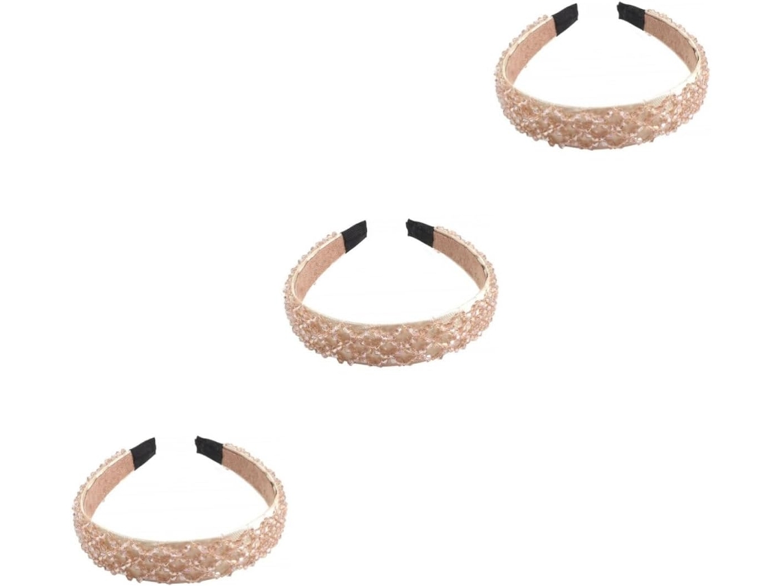 Conjunto De 3 Diademas De Cristal Únicas Para Mujer, Diadema Moderna Con Perlas De Imitación.