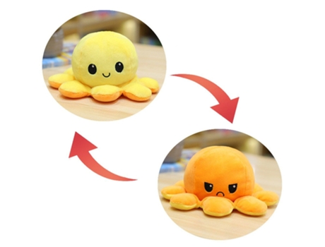 Peluche de Peluche Al Revés, Voltereta de Doble Cara, Muñeca de Emoción W