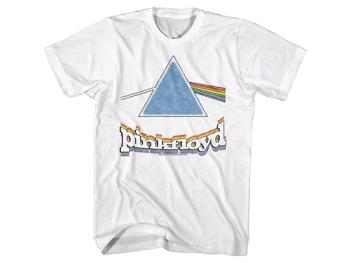 Camiseta de hombre Pink Floyd Dsotm Retro Prism Logo Rainbow Rock Band Album Concert TS0426