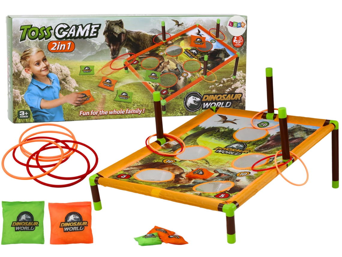 Bolsa para juegos de arcade, aro de lanzamiento, tablero de dinosaurio 2 en 1 B.active