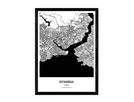 Poster NACNIC Mapa de Istambul Turkey (A3)