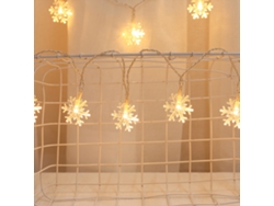 Luces navideñas con forma de copo de nieve (modelo 2026) con caja de pilas para decorar ambientes, Navidad, fiestas, acampadas y actividades al aire libre.
