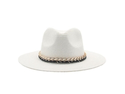 2026-sombrero Fedora De Paja Para Hombre Con Protección Uv Ligero Y Transpirable Diy 3 Estilos Blanco