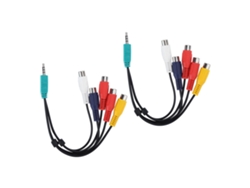 2 Unidades De Cable De Señal De Componentes Para Televisores Lcd Samsung, De 3,5" + 2,5" A 5rca, Con Conector De Vídeo