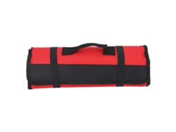 Bolsa Enrollable Para Cuchillos De Chef 20 Compartimentos Portátil Multifunción Protectora Almacenamiento Cocina Camping Rojo