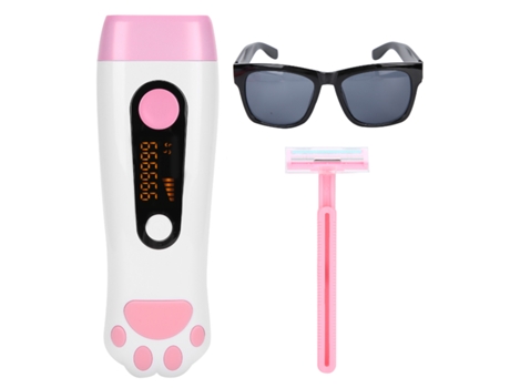 Depiladora corporal IPL, máquina de depilación indolora, afeitadora eléctrica para mujeres, 110-240V (blanca) BISBISOUS