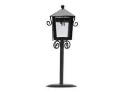 Farola vintage con candelabro negro