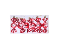 Adornos navideños, colgantes pequeños, regalos navideños, 16 caramelos Yunzii (paquete de 6)