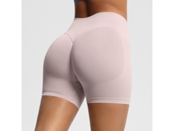 Pantalones Cortos De Yoga Para Mujer, De Secado Rápido, De Talle Alto, Para Yoga Y Ejercicio Físico, Talla Xxl (rosa) Czhhmart