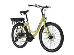 Bicicleta Eléctrica Miami-26 250w 36v 14.4ah Rueda 26 Autonomía 45km Freno Disco Mecánico Shimano 7v E-bike Urbana Amarillo
