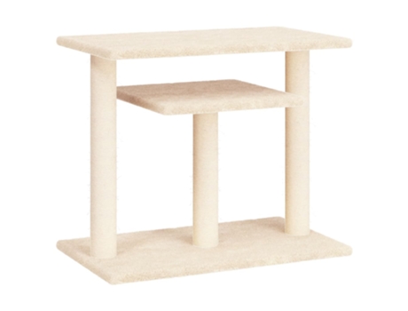 Postes rascadores para gatos con plataformas color crema 62.5cm VIDAXL