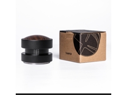Prensa De Café Espresso De 53 Mm Con Resorte Y Báscula, Base De Acero Inoxidable, Mango De Nogal.