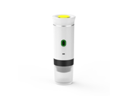 Cafetera eléctrica de cápsulas (blanca), cafetera portátil, caja calefactora USB-C.