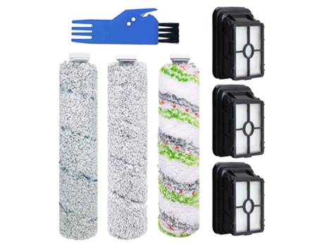 Juego de filtros de rodillos de cepillo para aspiradora en seco y húmedo Bissell Crosswave Wireless Max 2554A,2590,2593 y 2596 todo en uno