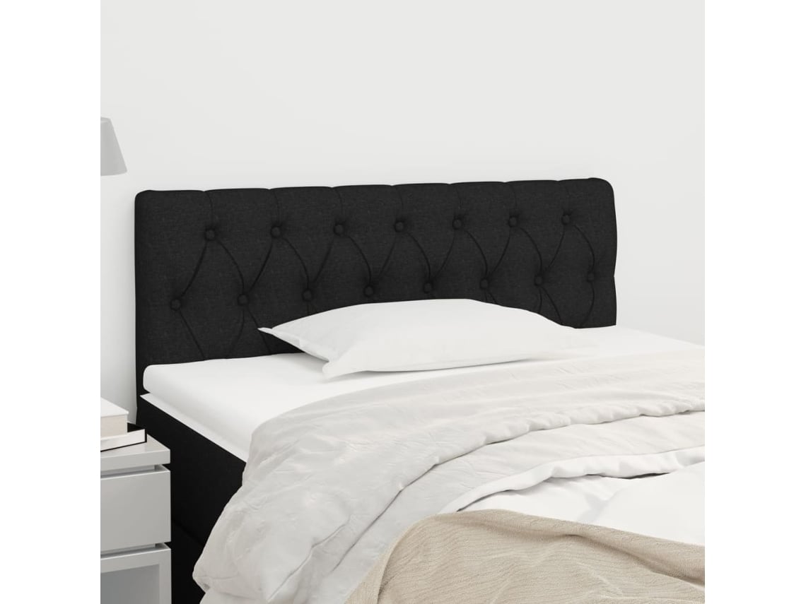 Cabecero De Tela Negro 100x7x78/88 Cm