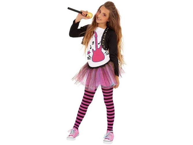 Disfraz de Niña DISFRAZZES Cantante Pop Rosa (Talla: 8 a 10 años)