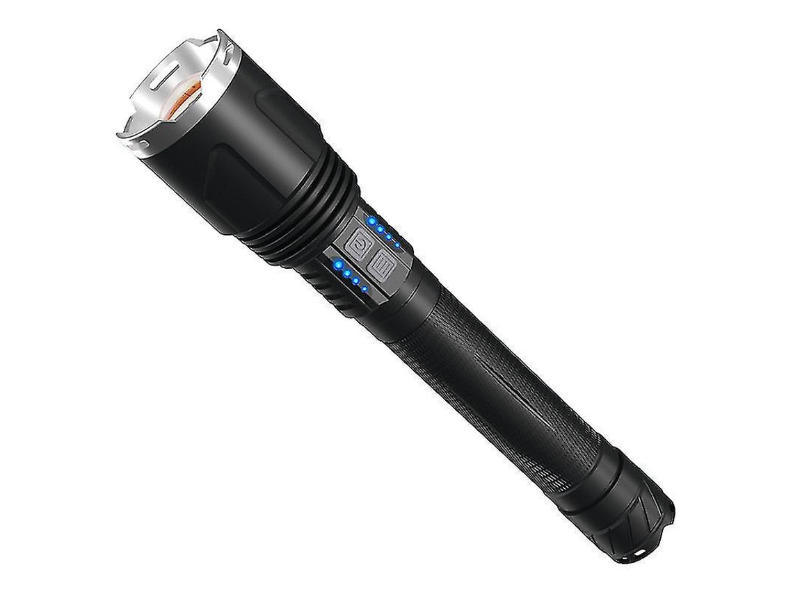 Linterna Táctica Xhp110 3500lumens Recargable 4modos Zoomable Ipx8 Emergencia/camping/al Aire Libre Negra Yizhood