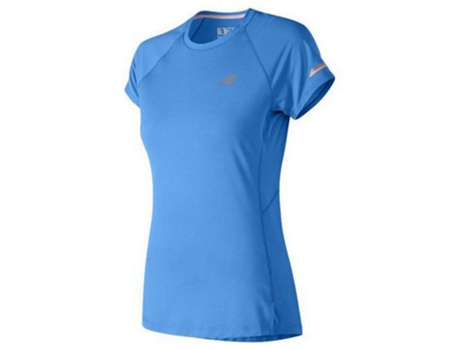 Camiseta de Mujer para Deporte NEW BALANCE Corta Nb Ice Azul