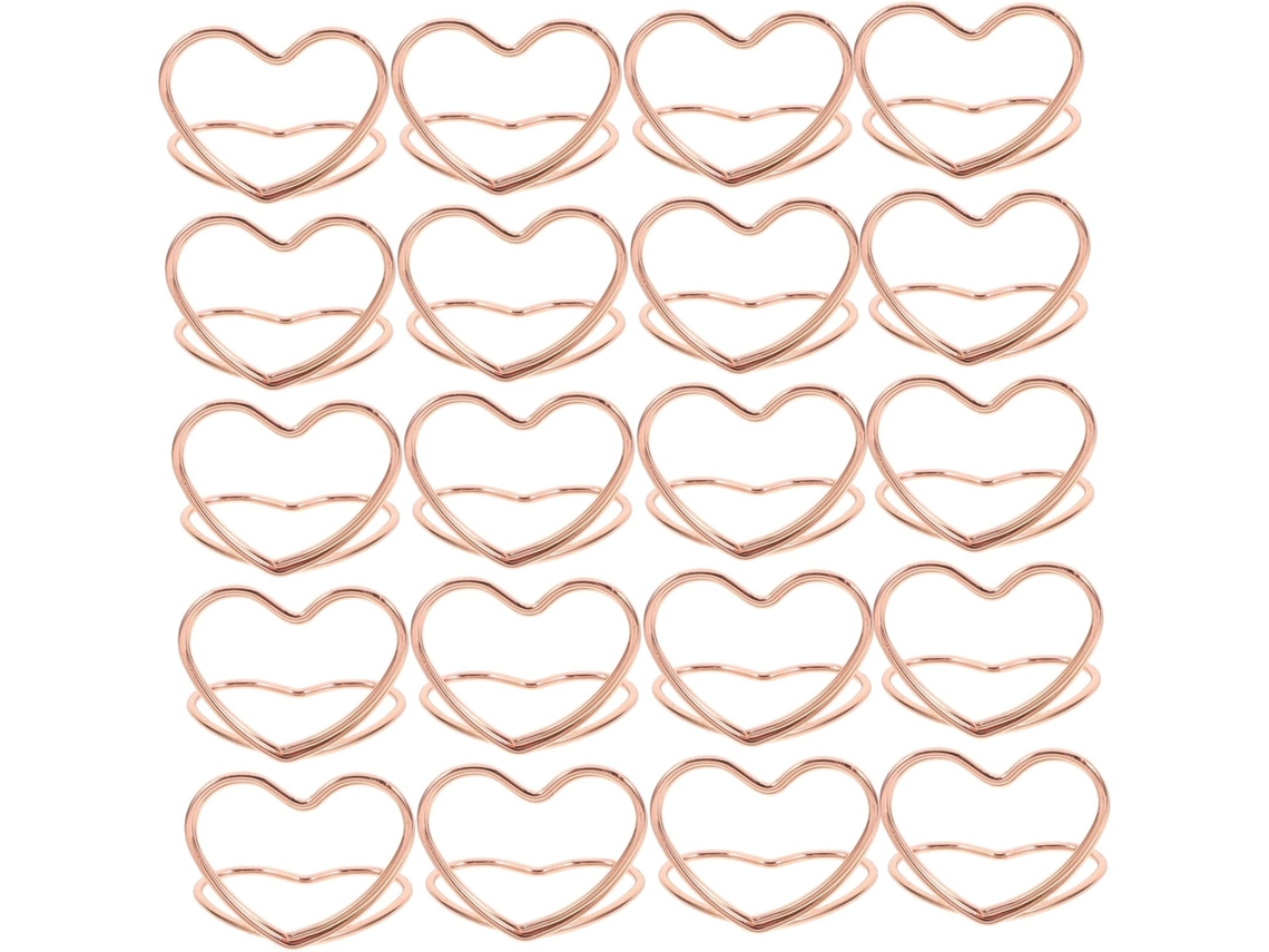 Juego De 50 Elegantes Portanotas En Forma De Corazón, Fabricados En Resistente Alambre Metálico, Ideales Para Bodas Y Restaurantes.