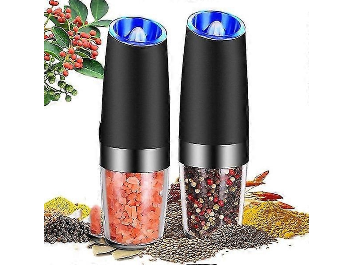 Molinillo eléctrico de sal y pimienta, molinillo de sal, molinillo de especias, Rosewell LED