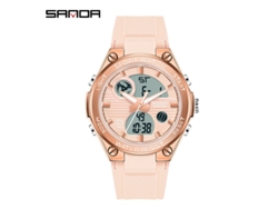 Reloj deportivo luminoso MDUG, resistente al agua, estilo Harajuku (azul niebla para mujer)