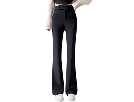 Pantalones Macia de Mujer ZMDECQNA Palazzo Acampanados Cintura Alta Suaves (M)