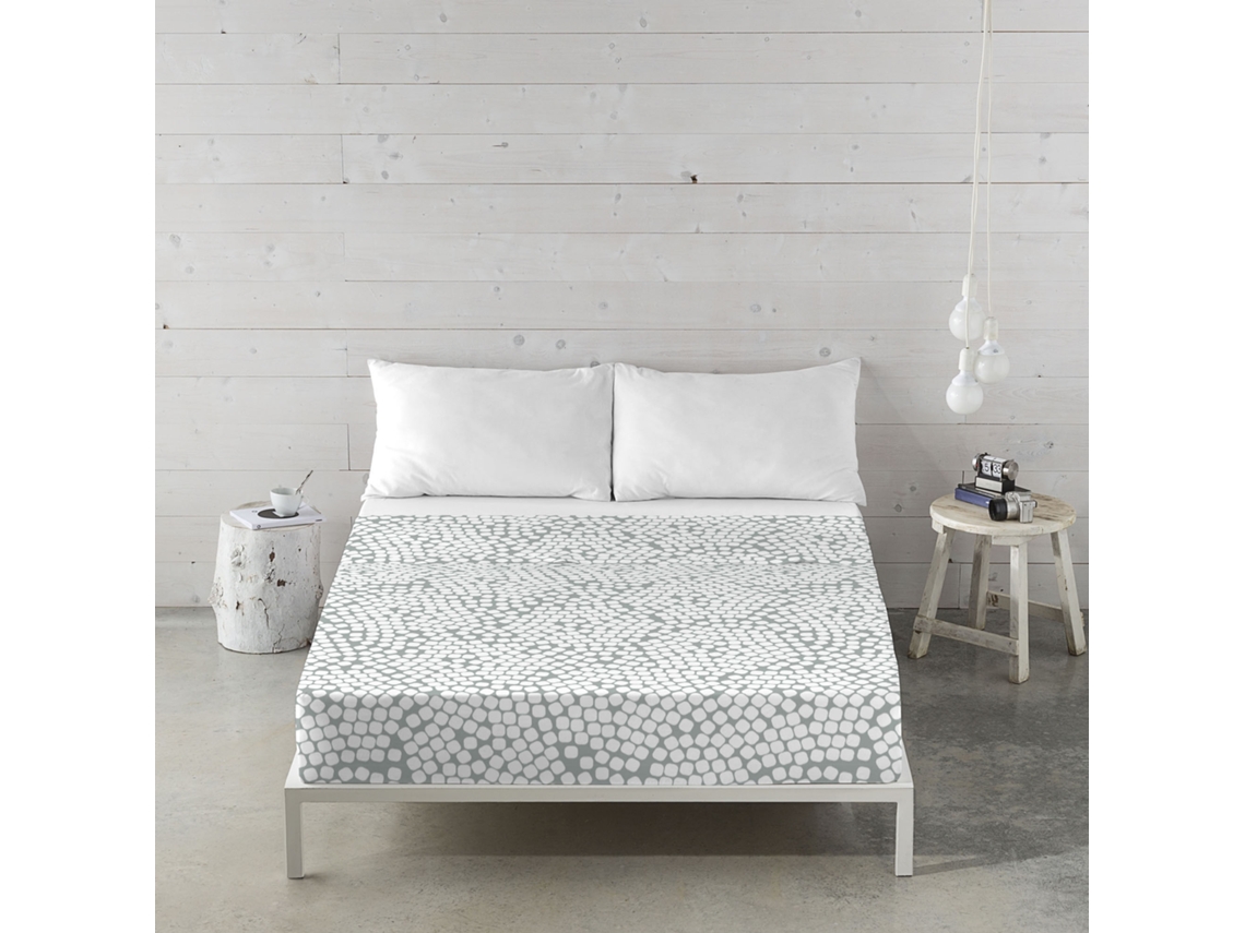 ICEHOME - Juego de Sábanas Estampadas 3 Piezas Cama 150 - Algodón - PEBBLES