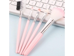 Set De Brochas De Maquillaje Para Base, Rostro Y Ojos - 5 Brochas Profesionales