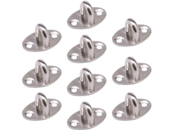 Juego 10 Ganchos Multifuncionales Acero Inoxidable Grueso Pequeños Fijos Anilla Almacenamiento Pared Adecuados