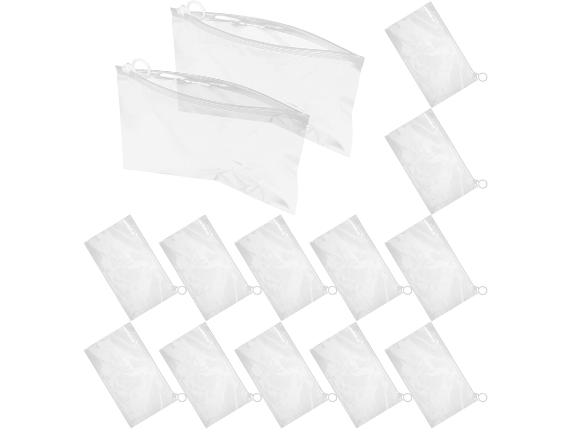 Estuche Transparente Cremallera Para Escolar Compacto