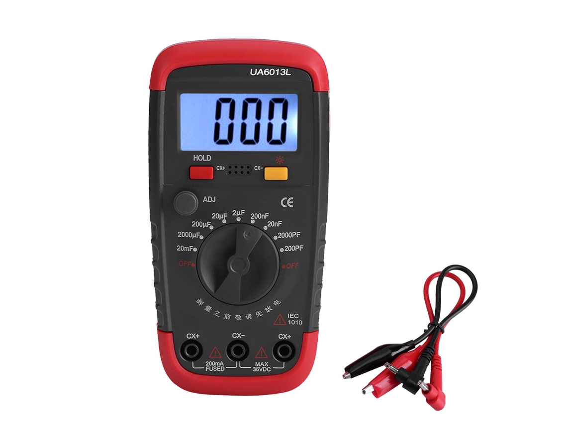 Medidor De Capacitancia Digital Uyigao 6013l Con Pantalla Lcd, Batería De 9 V, 0,1 Pf-20000 Uf, Portátil.