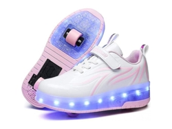 Patines Con Ruedas Extraíbles Y Luces Led Recargables Por Usb Para Niños Y Niñas, Regalo De Cumpleaños Qyo