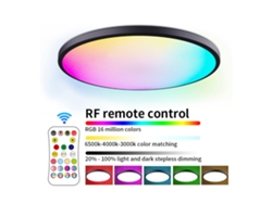 2026-lámpara De Techo Led Redonda Rgbcw Con Control Remoto Rf, Regulable Para Dormitorio Y Sala De Estar