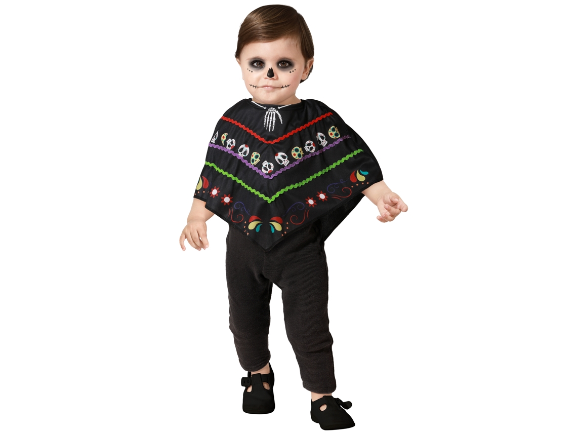 Disfraz de Poncho Mexicano Esqueleto bebé niño 24 meses ATOSA