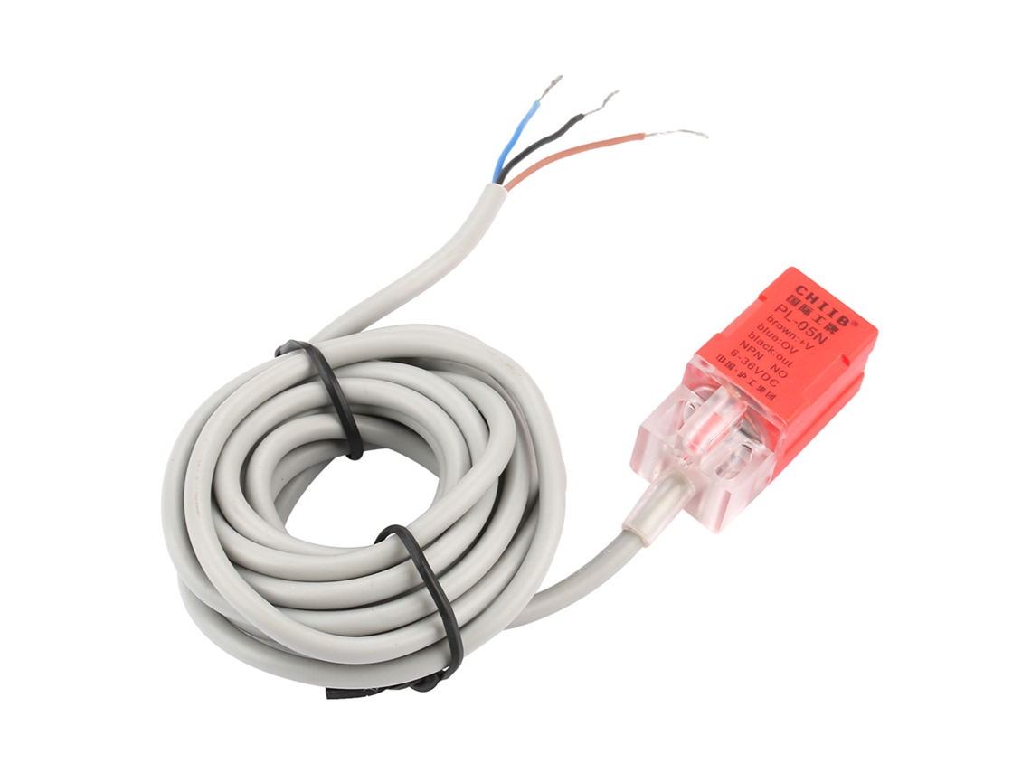 Sensor de proximidad NPN PL-05N, material ABS, distancia de detección de 5 mm