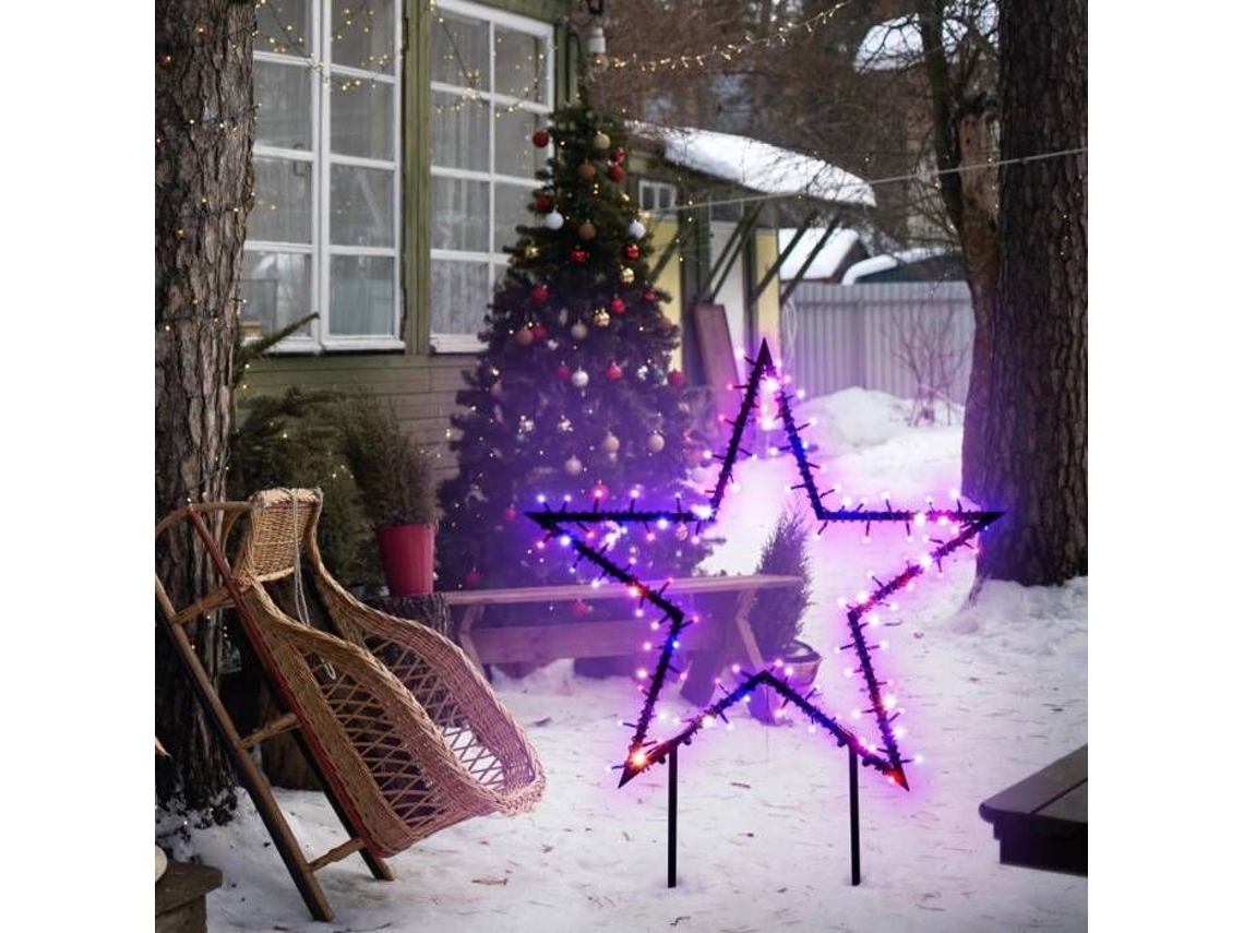 Estrella Luminosa Lotti 75cm con 100 LEDs RGB, 48 Efectos y Control Remoto RF.