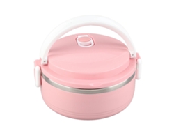 Fiambrera Térmica Portátil De Acero Inoxidable Rosa De 0,7 L Con Cierre Seguro Y Asa Ergonómica.