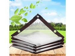 Lona Impermeable Transparente Con Ojales - Muebles De Jardín - Uso Exterior - 2x1 M