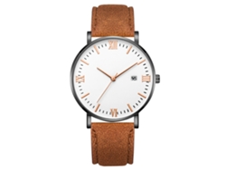 Reloj De Cuarzo Con Correa De Cuero Pu Estilo Simple Y Moderno Decoración Manual