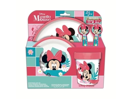 Vajilla Minnie 5 Pcs Antideslizante Premium Bicolor MICKEY Y MINNIE