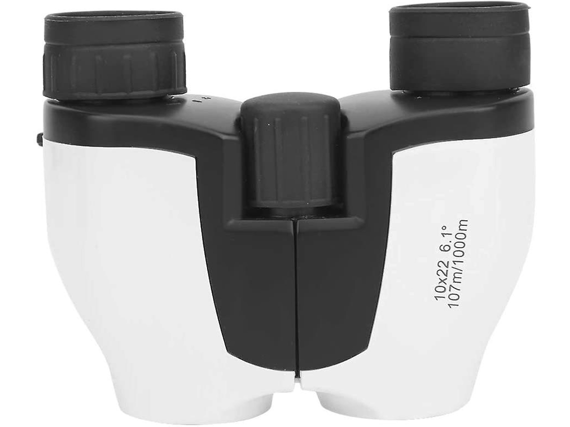 Binoculares para adultos 10x22 Bak4 Telescopio portátil de alta definición para observación de aves Blanco Ushion