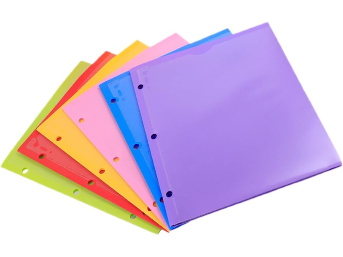 Juego De 6 Carpetas De Archivo Con Bolsillos Para Guardar Documentos Y Suministros.