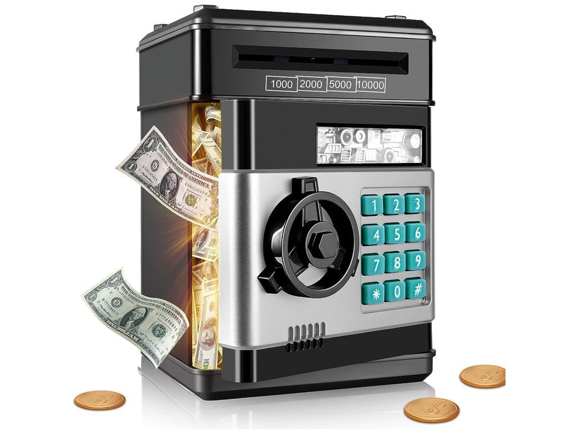 2026-banco De Ahorros Electrónico Para Niños, Caja Fuerte Con Código, Regalo De Cumpleaños Para Niños De 4-10 Años (negro)