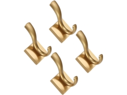 Juego De 4 Ganchos De Pared Multifuncionales De Aleación De Aluminio Dorado,