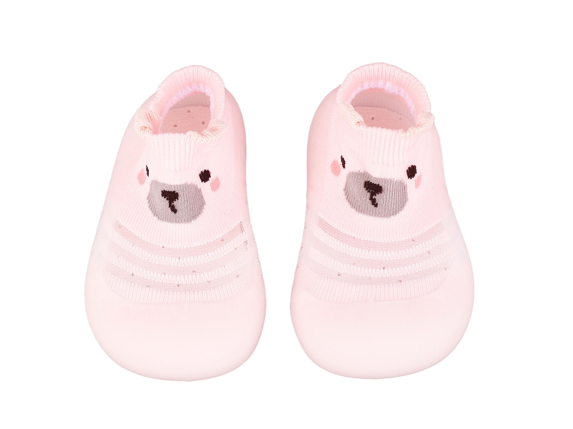 Calcetines-zapatos Rosas Para Bebé, Antideslizantes, Cómodos, Suaves, Calzado Infantil Para Caminar.