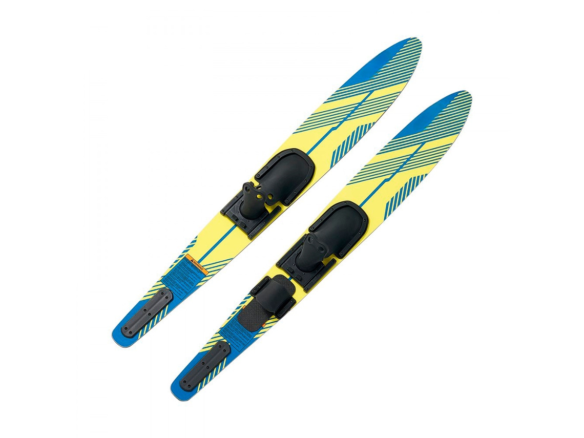 Esquí acuático para adultos de 150 cm con fijaciones ajustables y base en V Tekmaquinas