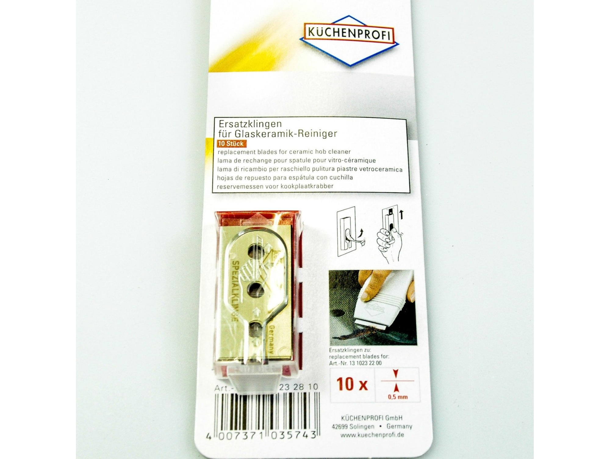 Conjunto de Palas para Raspador de Vitrocerámica Kuchenprofi